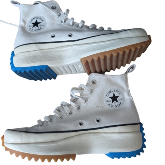 JW Anderson x Converse Run Star Hike Hi White Egret Platform Sneakers Size 8.5 - Picture 15 of 16